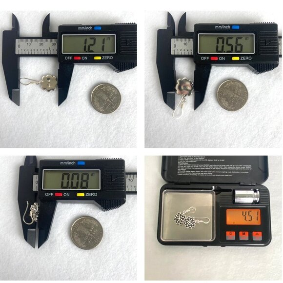 Oxidized Sterling Silver 925 Saltire Cross Style Dangle Drop Earrings - Picture 8 of 13